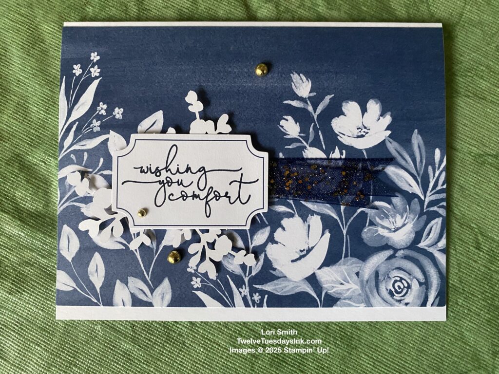 alternate sympathy card, my Beautiful Blues kit