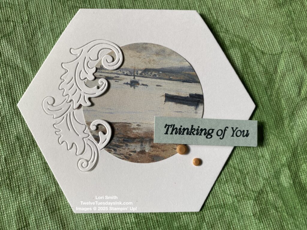 July & August Stamp Club, Beautiful Motifs, shape card, Beautiful Gallery DSP