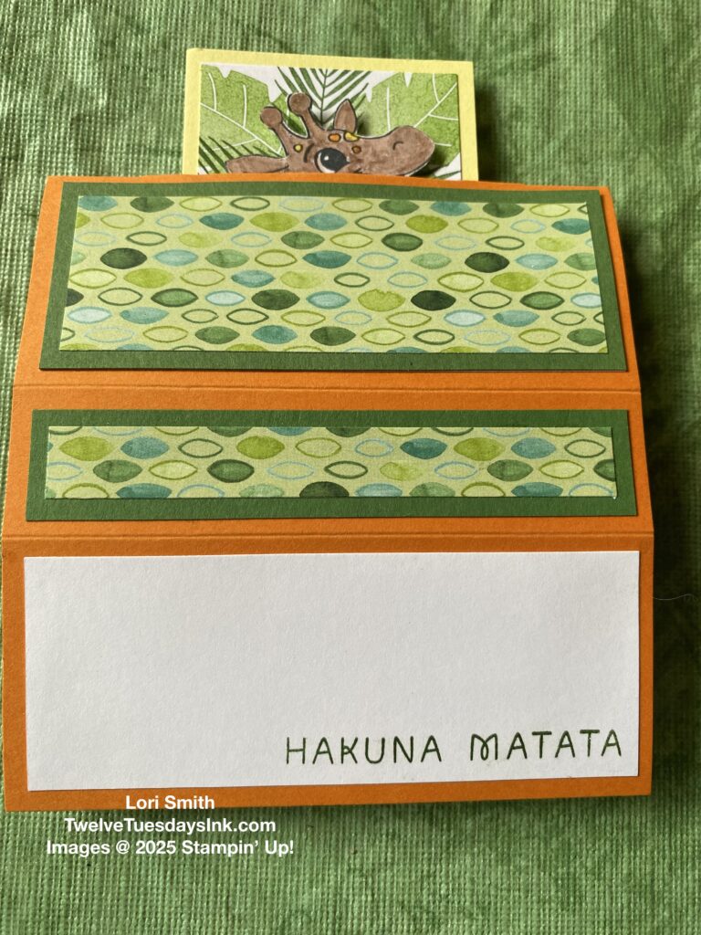 Silly Safari, July Stamp Club, free standing pop-up card