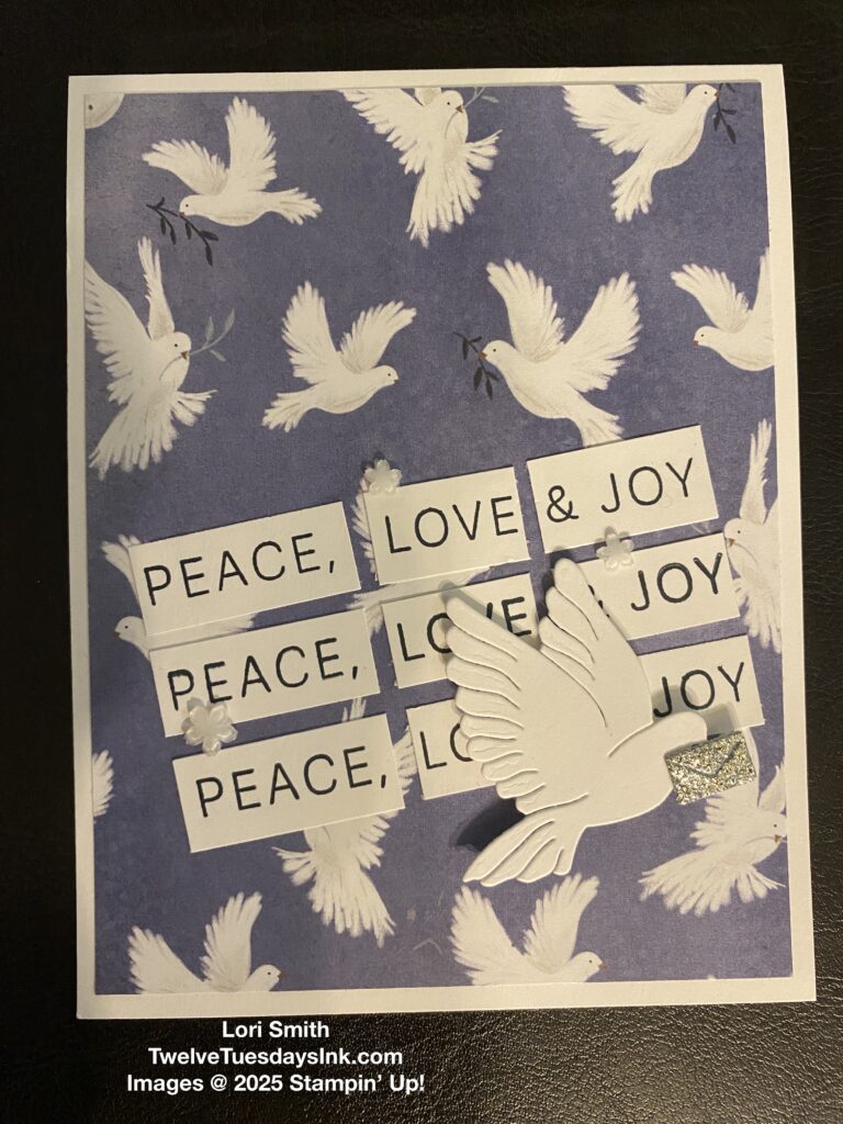 Peaceful Garden Suite, handmade Christmas card,